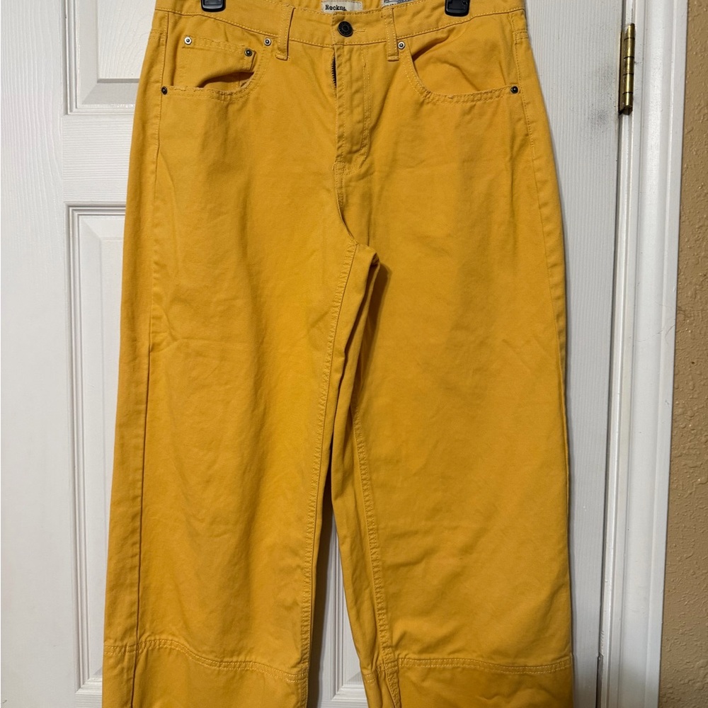 Yellow Wide Leg Pants